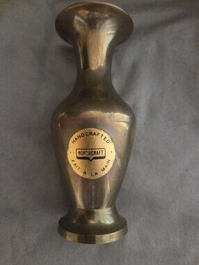 Handcrafted Brass Vase -Northcraft Antique Brass Finish